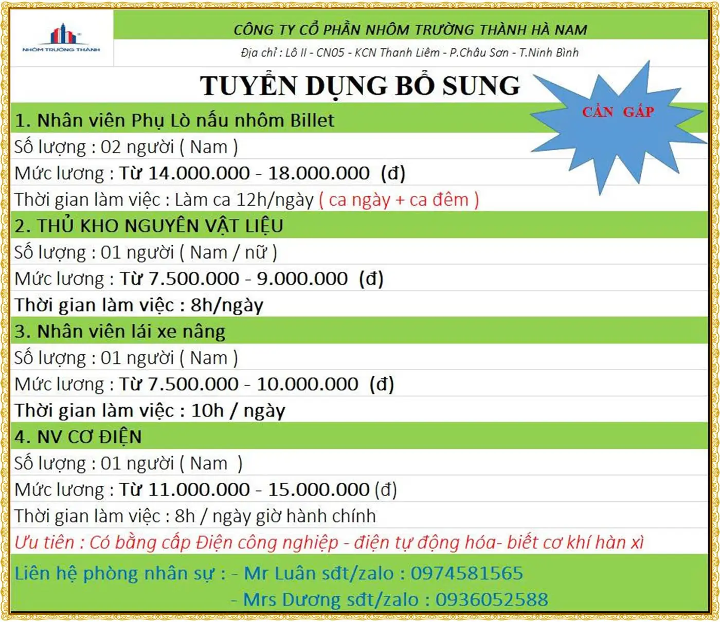 Ninh bình tuyển thủ kho, phụ lò