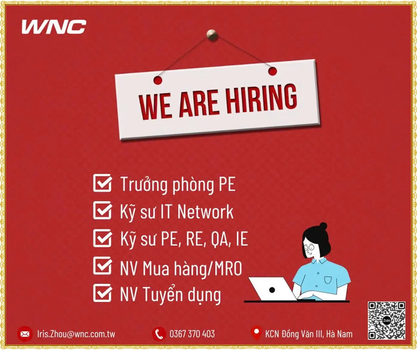 Tuyển trưởng phòng PE, nhân viên tuyển dụng