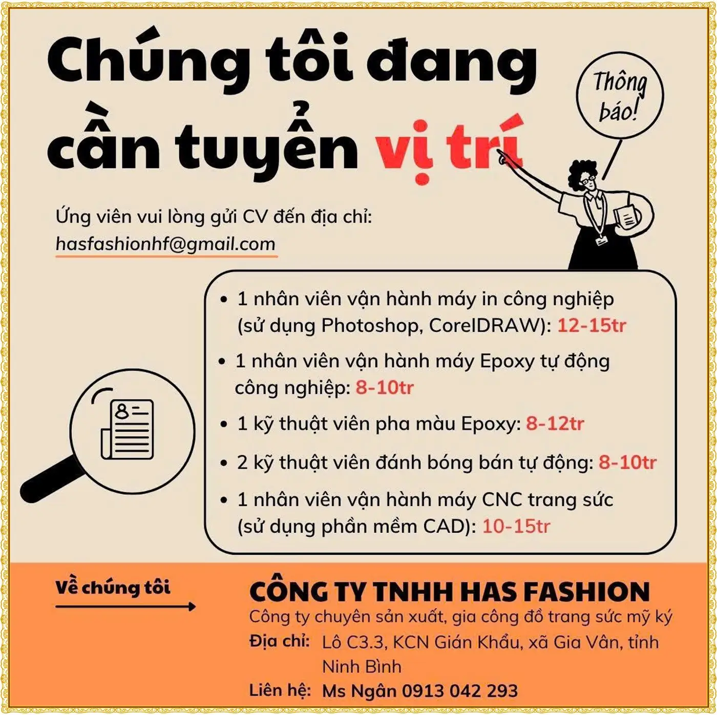Ninh bình tuyển nhân viên vận hành máy in công nghiệp